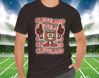 Camiseta gráfica de la mascota de fútbol de Cleveland