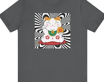 Maglietta grafica Lucky Cat, maglietta Y2k