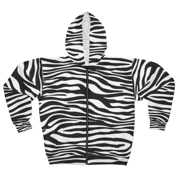 Zebra Print Hoodie Etsy
