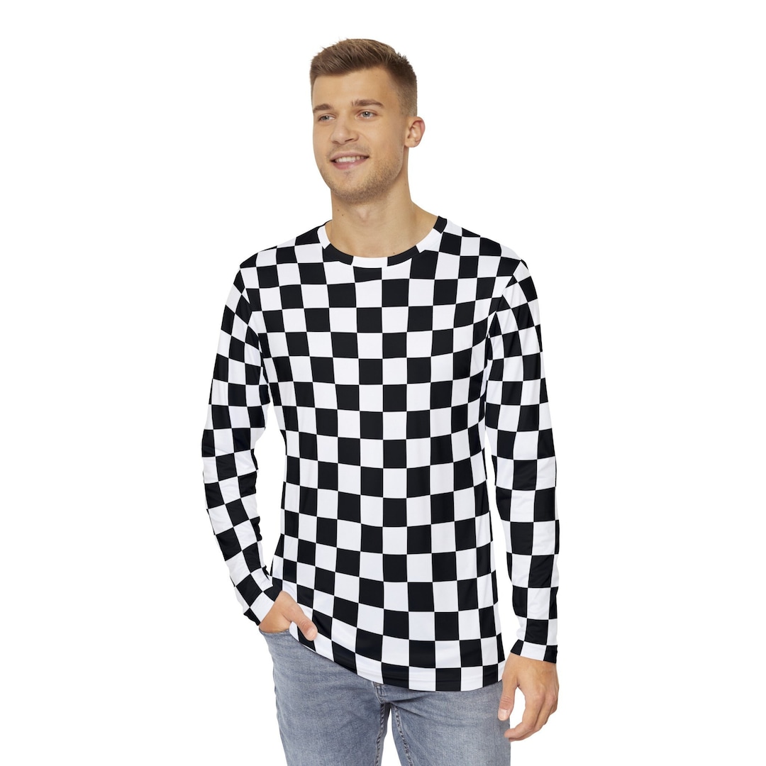 Checker Board Knit T-Shirt