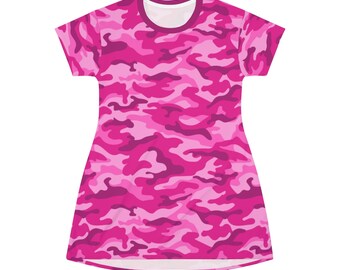 strapless open back dress Pink Camo main image 1