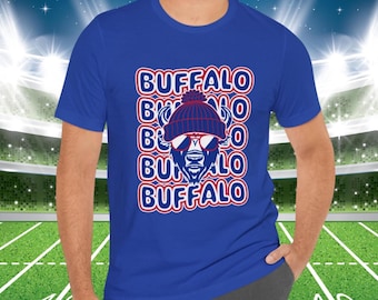 Camiseta con el logotipo de Buffalo, camiseta de mascota, camiseta gráfica de fútbol
