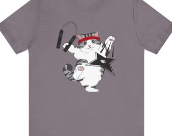 Ninja Cat T-Shirt: Karate Tabby Cat Lover Gift