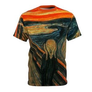 The Scream T-Shirt Edvard Munch T-Shirt Art T-Shirt Scream Painting T-Shirt Short Sleeve Artist T-Shirt Gift Idea
