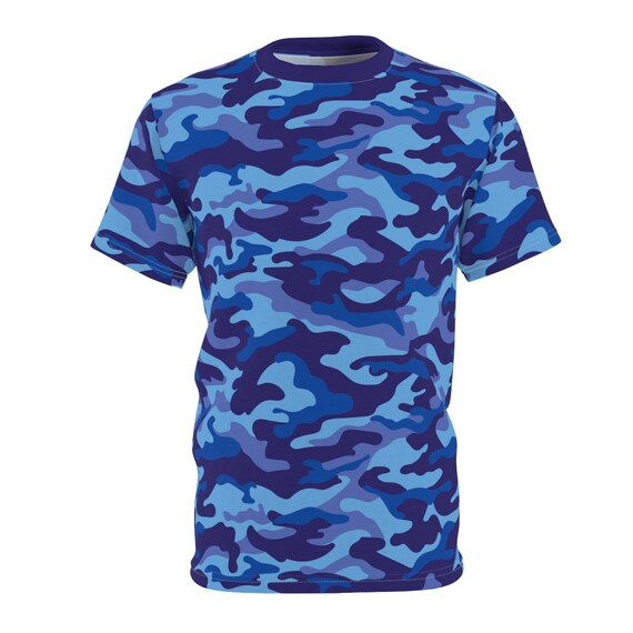 ★TRAVEL★ Twenty Camo Jersey Short Sleeve Blue Blue Camo T-shirt Short Sleeve Blue T-shirt Men's Blue Camo