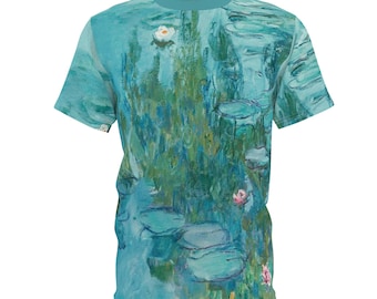 Claude Monet T-Shirt: Water Lilies Painting, All Over Print