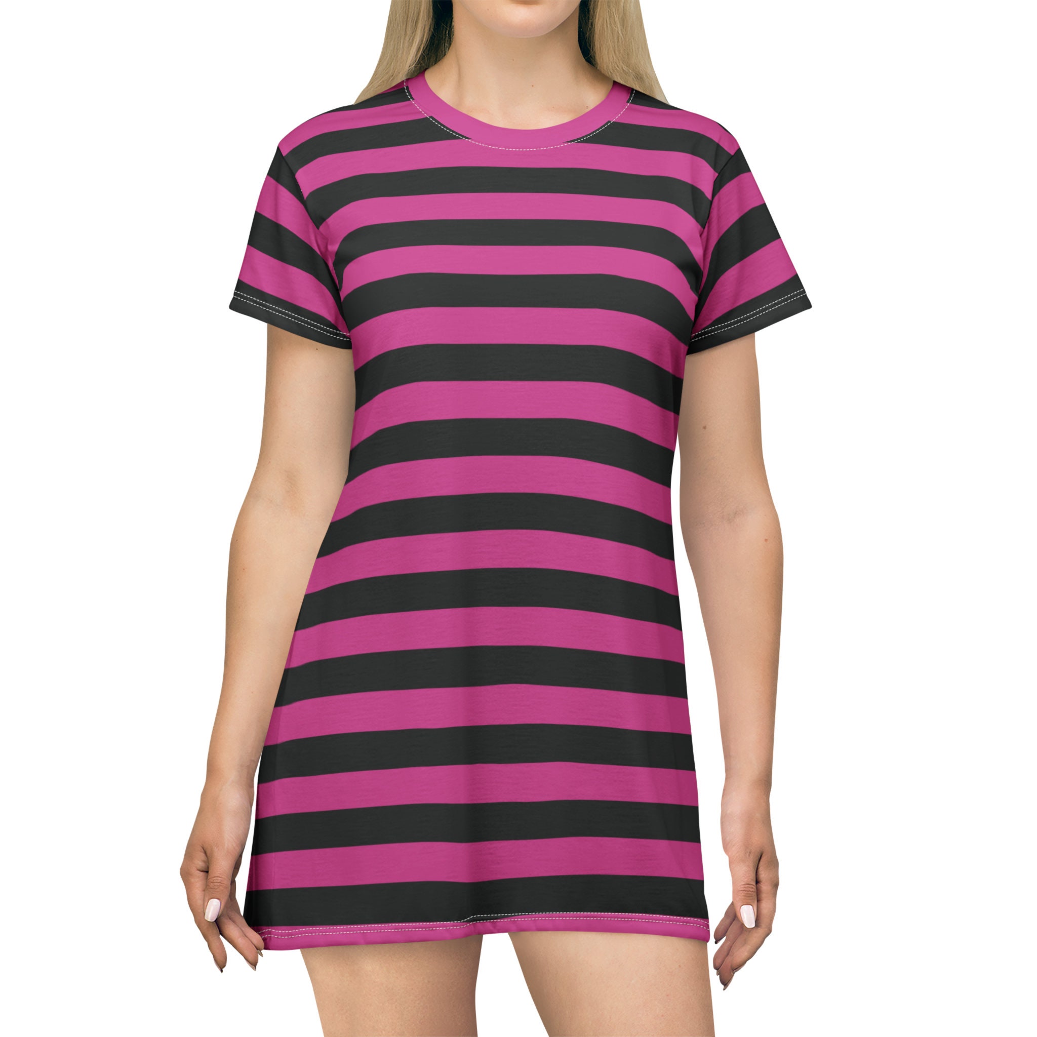 pink and black striped dress In Your Happy Place Striped Pink Striped Dress main image 0