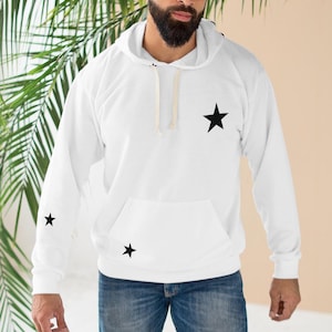 Star Hoodie Celestial Hoodie AOP Y2K Hoodie Black & White Teen Aesthetic Hoodie Trendy Hoodie Gift Idea