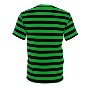 Camiseta de rayas verdes y negras: estilo punk rockero imagen 2
