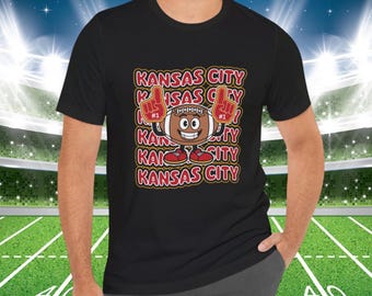 Camiseta de fútbol retro de Kansas City, camiseta gráfica, estilo vintage, regalo para fanáticos