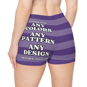 Custom Shorts Custom Color Booty Shorts Custom Stripes Custom Design Clothes Custom Gift Idea