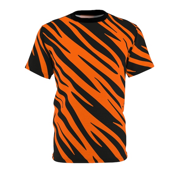 Orange & Black Bengal Tiger Striped T-shirt - Etsy