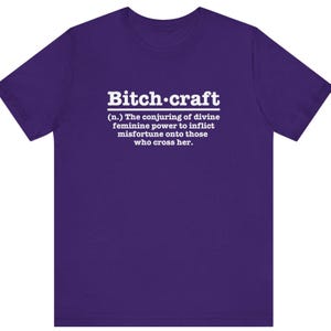 Bitchcraft T-Shirt Funny Bitch T-Shirt Funny Witch T-Shirt Gothic Girl Witchcraft T-Shirt Gift Idea