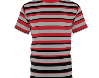 赤と黒のストライプTシャツ、赤と黒のストライプ、赤と黒のストライプ