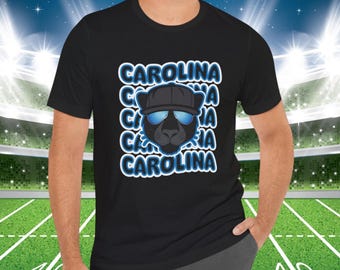 Camiseta de Carolina, camiseta de mascota de pantera, camiseta gráfica de fútbol