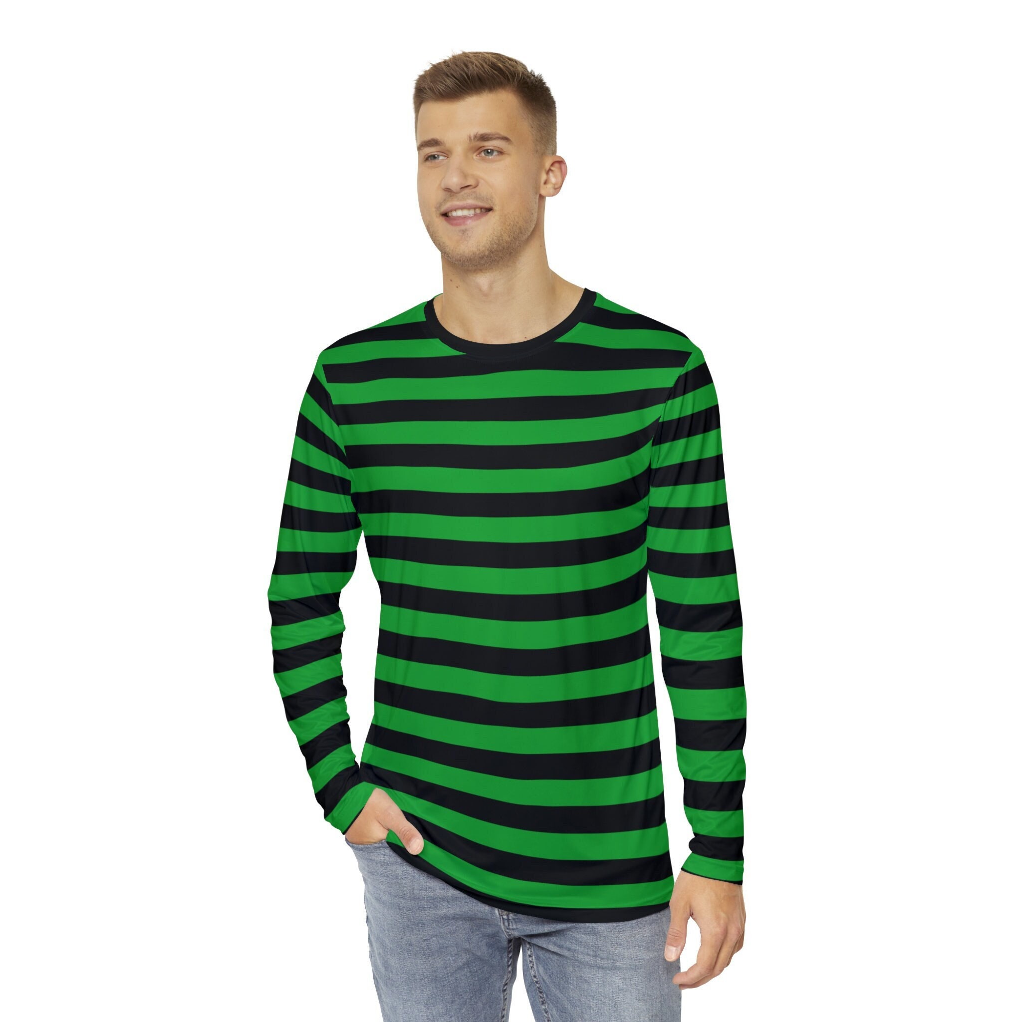★ Phyps Department★ Vintage Stripe Long Sleeve Green PFS1 ☆ Phyps Department☆ Vintage Stripe Long Sleeve Green PFS1