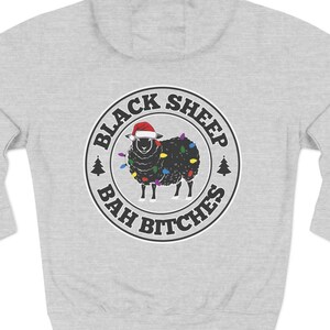 Black Sheep Christmas Hoodie: Funny Trendy Oversized Cotton Fleece
