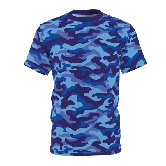 Blue camouflage shirt hotsell