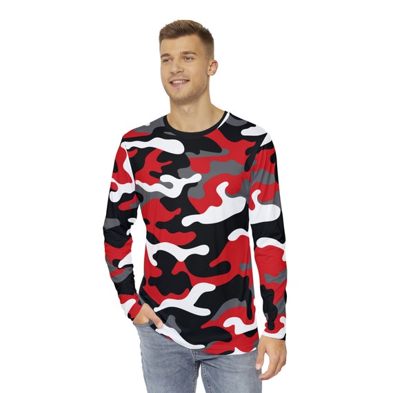 Red camo sale long sleeve shirt