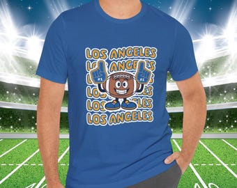 Camiseta de Los Ángeles, camiseta gráfica retro de fútbol de Los Ángeles, camiseta de mascota de estilo vintage