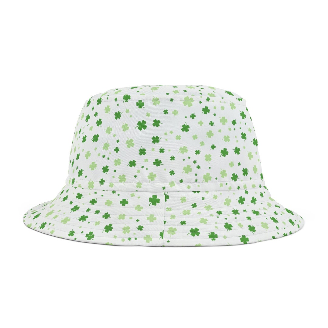 4 Leaf Clover Bucket Hat St. Patrick's Day Hat Irish Bucket Hat Lucky