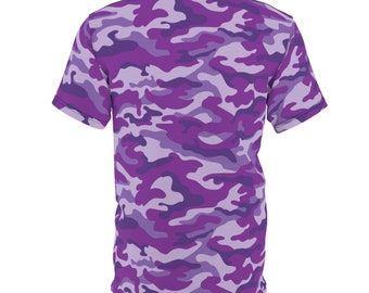【送料無料】PURPLE Gothic Camo Tee ゴシック迷彩Tシャツ Purple Camo T-shirt Short Sleeve Purple Camo Shirt Trendy