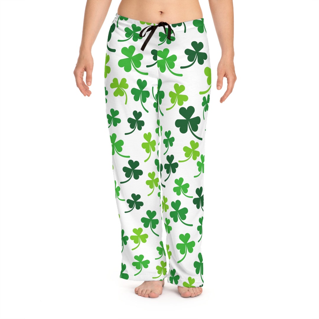 Green Clover PJ Pants Shamrock St. Patrick's Day PJ Pants Irish Pj's ...