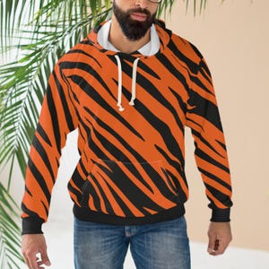 Gray Striped Hoodie Black & Gray Long Sleeve Striped