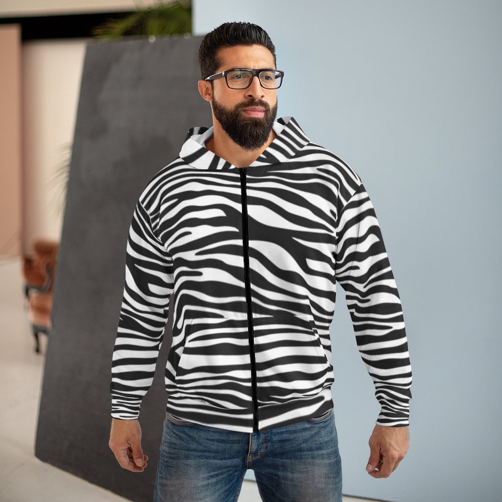 Discover Zebra 3D Zip Hoodie