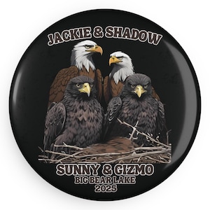 Magnes Big Bear Bald Eagles: Jackie i Shadow, prezent dla miłośnika orłów