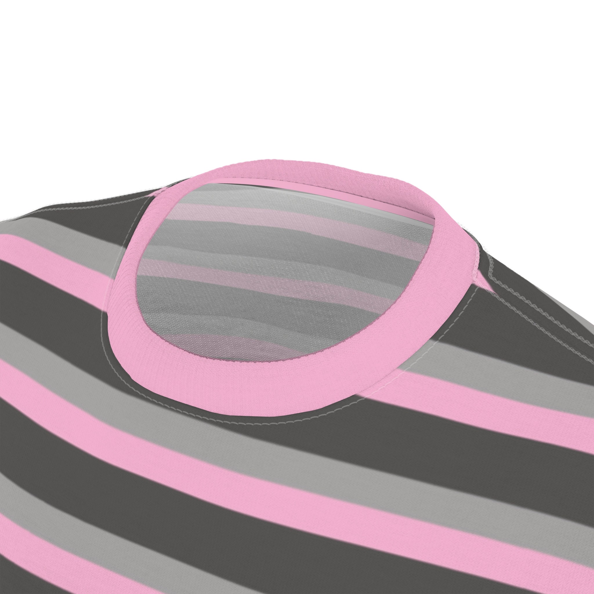 50s ROBROY PRINT NEL SHIRT gray × pink Pink & Gray Striped T-shirt Short Sleeve Unisex Shirt - Etsy