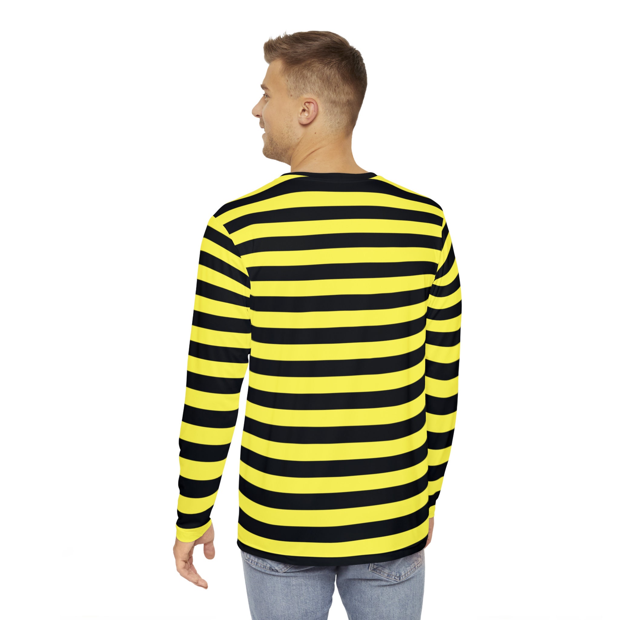 Black and yellow shirt striped hotsell