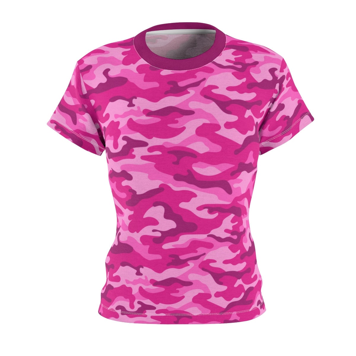 T shirt top camouflage rose