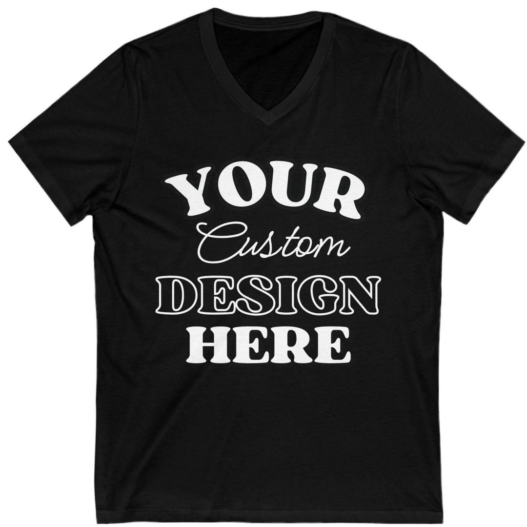 Custom Tees Examples Custom Printed V-neck T-shirt: Personalized Cotton Unisex Tee - Etsy