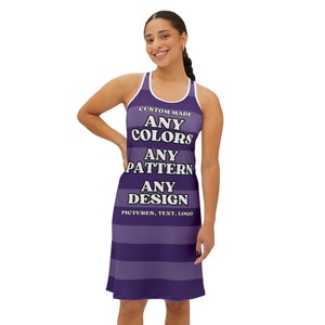 Custom Dress AOP Custom Color Dress Custom Striped Dress Custom Design Dress Custom Racerback Dress