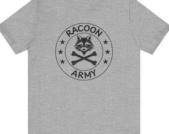 Funny Racoon Army T-Shirt: Trash Panda Graphic Tee