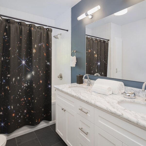 Galaxy Shower Curtain Etsy
