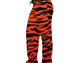 Orange Tiger Stripe Pajama Pants: Women's Loungewear UK