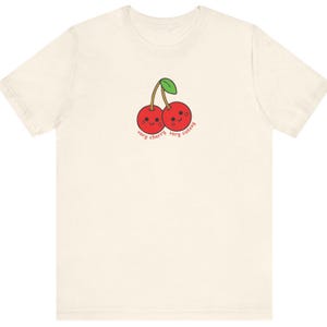 Very Cherry Very Cutesy T-Shirt Meme T-Shirt Cute Cherries T-Shirt Short Sleeve Cherry T-Shirt Teen Aesthetic T-Shirt Gift Idea