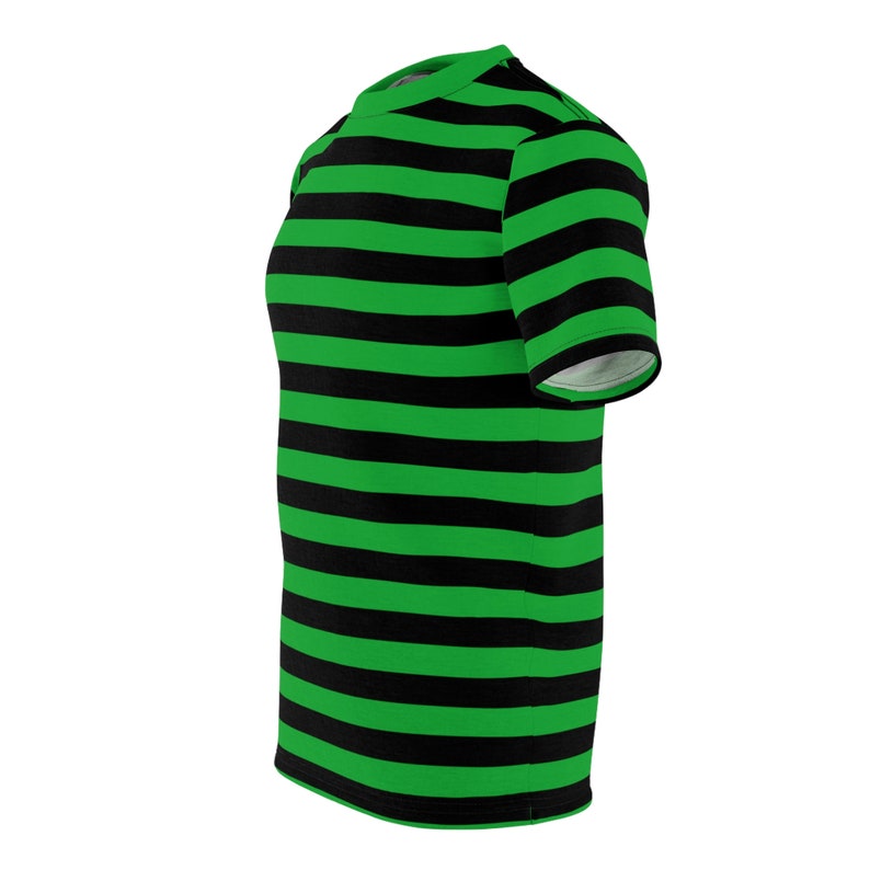 Camiseta de rayas verdes y negras: estilo punk rockero imagen 3