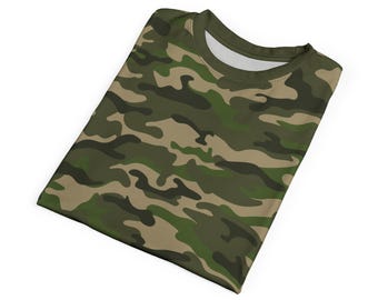 Camo T-shirt Army T-shirt Green Camo T-shirt Men