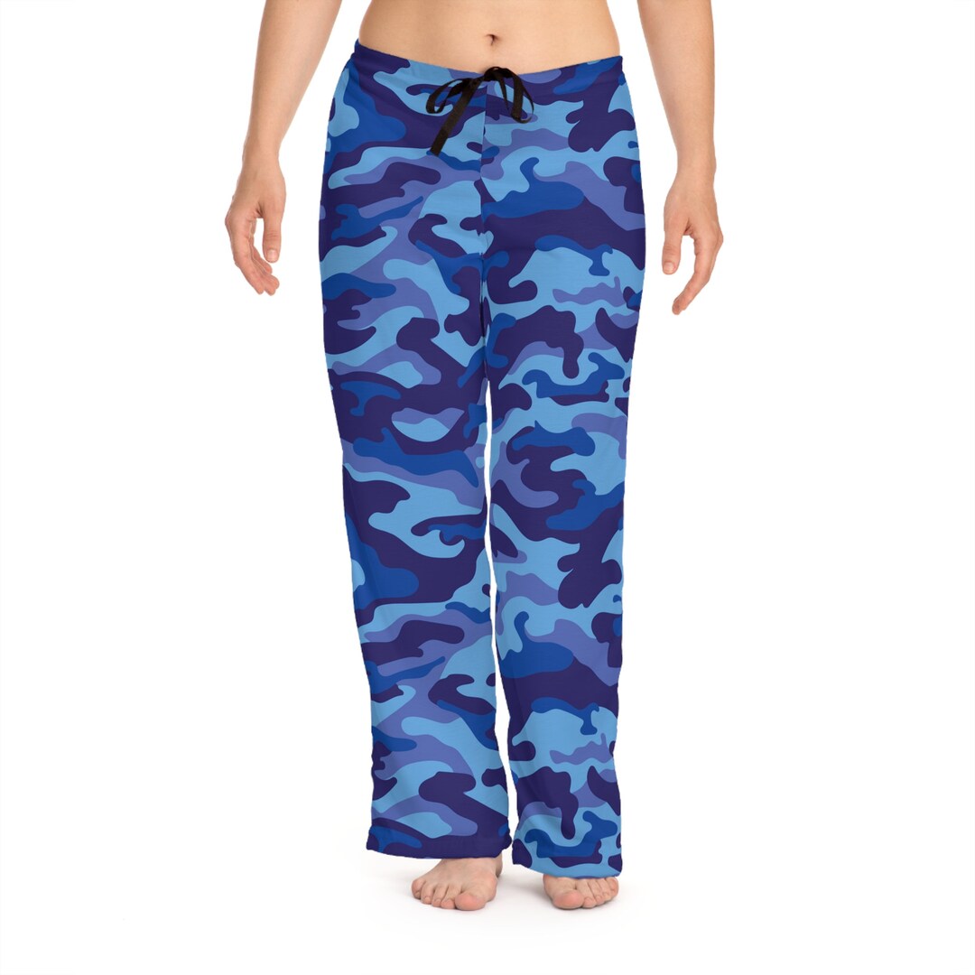Blue Camo PJ Pants Camouflage PJ Pants Matching Blue Camo Pj's Women's