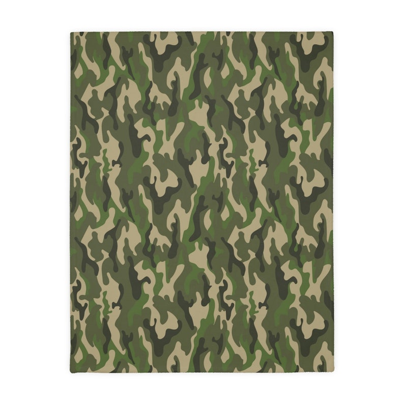 Army Camo Blanket Green Camouflage Throw Blanket Green Camo Bedding Green Camo Minky Blanket