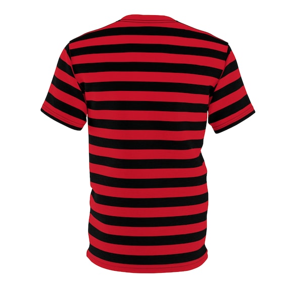 Red and Black Striped T-shirt: Gothic Emo Punk Rock Style - Etsy