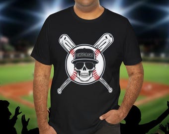 Chicago Baseball T-Shirt Skeleton Graphic Tee Fan Gift