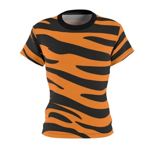 Camiseta feminina laranja com listras de tigre: camiseta de torcedor do Cincinnati Football
