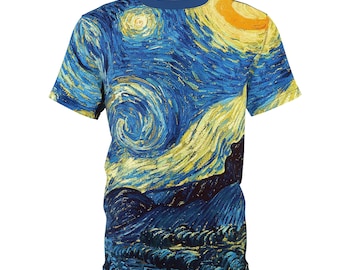 Camiseta Noche Estrellada: Estampado integral de la famosa obra de Van Gogh