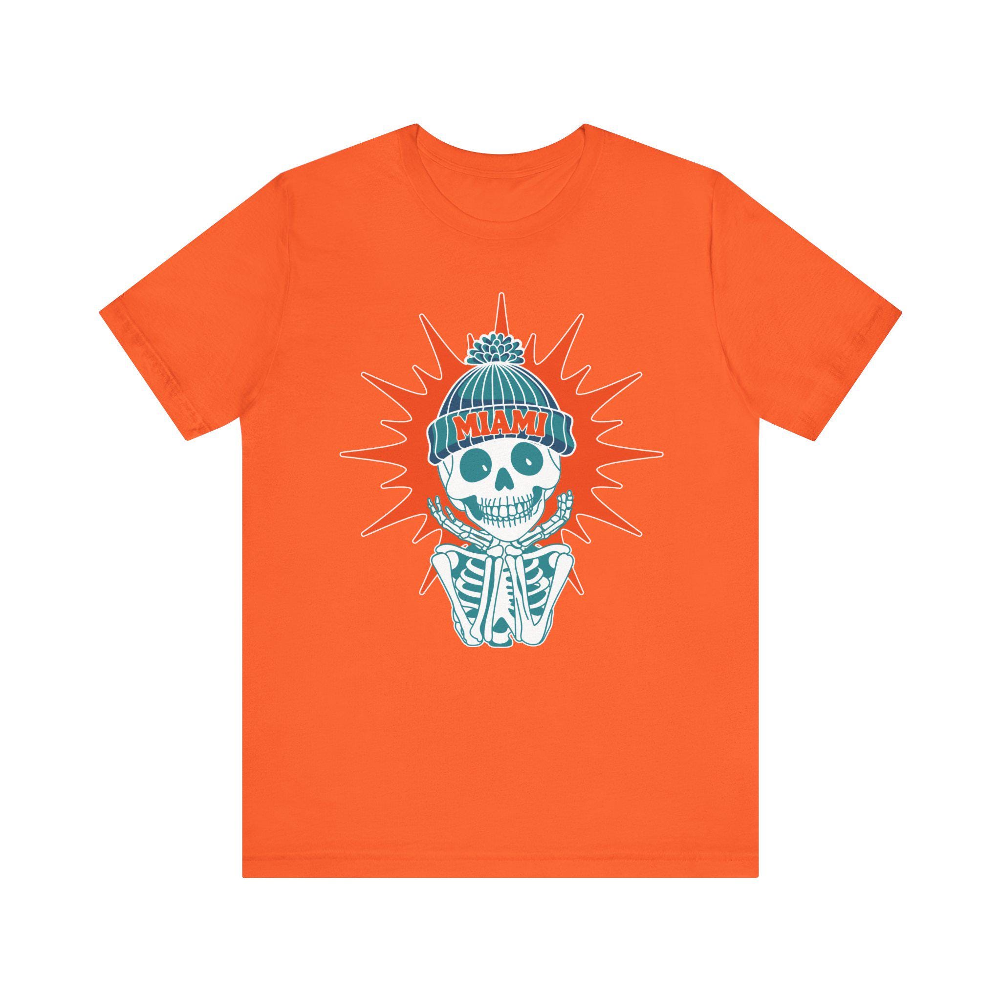 マイアミ フットボールファン Tシャツ トレンディ スケルトン