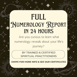 Informe Numerológico Completo // El Mejor Informe Numerológico Profundo // Numerología de la Carta Natal