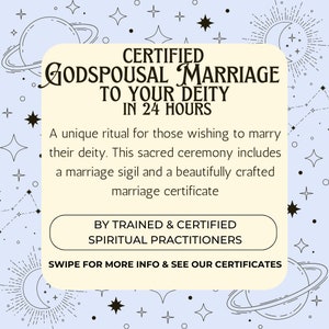 Heiratsurkunde des Patenonkels || Ritual des Patenonkels || Heirate deine Gottheit || Heiratssiegel || Beglaubigte Heirat mit deiner Gottheit